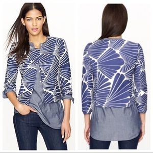 J. Crew Size 6 Fanfare Navy and Ecru Jacket